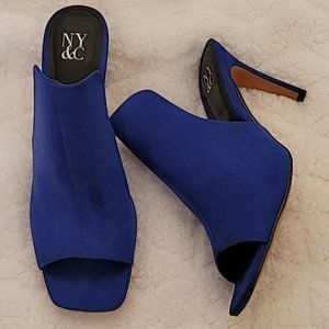 Peep Toe High Heel Mule